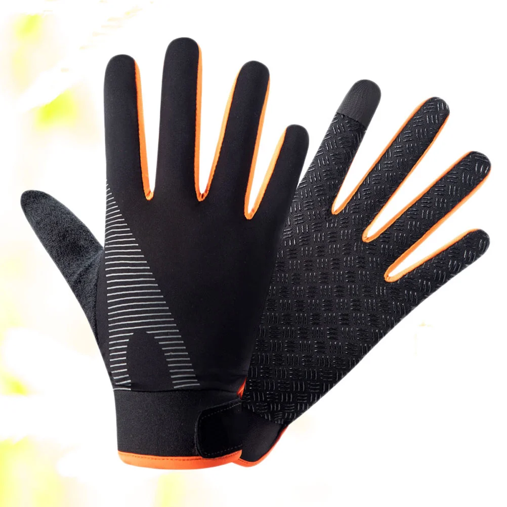 

1Pair Uv Ice Silk Diving Gloves Anti-Slip Snorkeling Kayaking Canoeing Insulated Hands Conditions M Black Orange