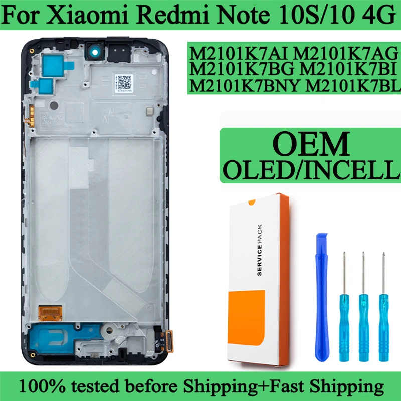 LCD-scherm voor Xiaomi Redmi Note 10 4G / Redmi Note 10s / M2101K7AI M2101K7AG LCD-display TFT Touch Digitizer Glass Assembly reserveonderdelen (niet voor Mi Note 10 Lite LCD-scherm voor Xiaomi Redmi Note 10 4G / Redmi Note 10s / M2101K7AI M2101K7AG LCD-display TFT Touch Digitizer Glass Assembly reserveonderdelen (niet voor Mi Note 10 Lite