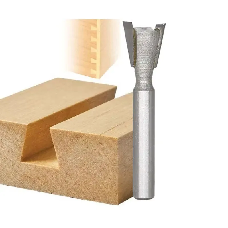 1PC 1/4" 6.35MM Shank Milling Cutter Wood Carving Dovetail Wood Cutter Dovetail Router Bits For Wood  Engraving Milling