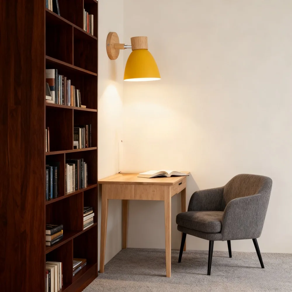 

Wall Sconces Bedside Reading Light E27 Aluminum Macaron Wall lamp Fixture for Hallway Kitchen Island Task Lighting for Reading