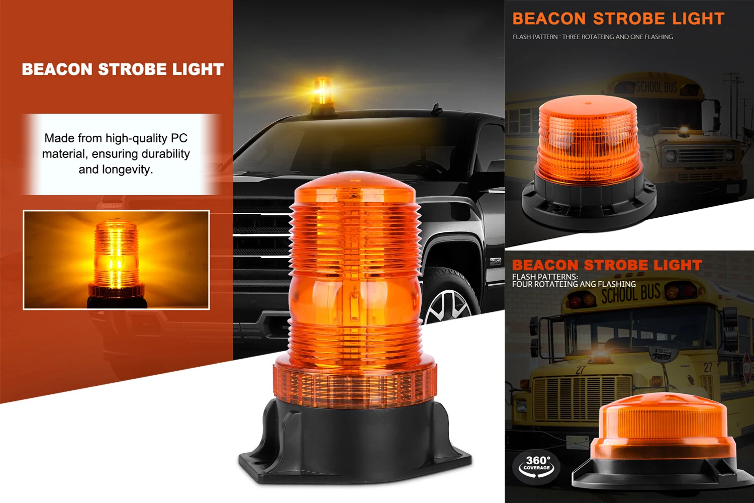 1PCS 3styles availabe Comprehensive Guide to High-Quality Beacon Strobe Lights for Emergency, Safety Applications