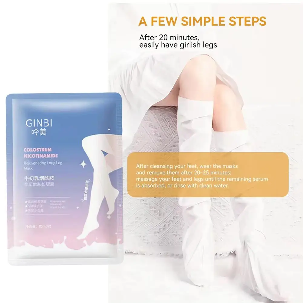 1pair Long Feet Leg Spa Hydrating Gloves Exfoliating Skin Crack Tende Care Arm Leg Dead Whitening Patches Remove Skin W7l3