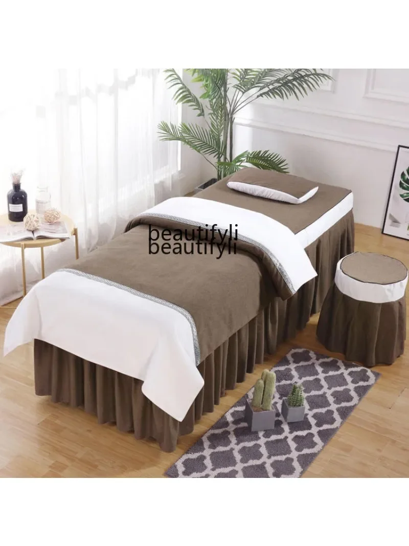 

smt03 l Bed Four-Piece Set Skin-Friendly Breathable Four Seasons Universal Bedspread Pillowcase Chair Cover Containing Duvet Ins