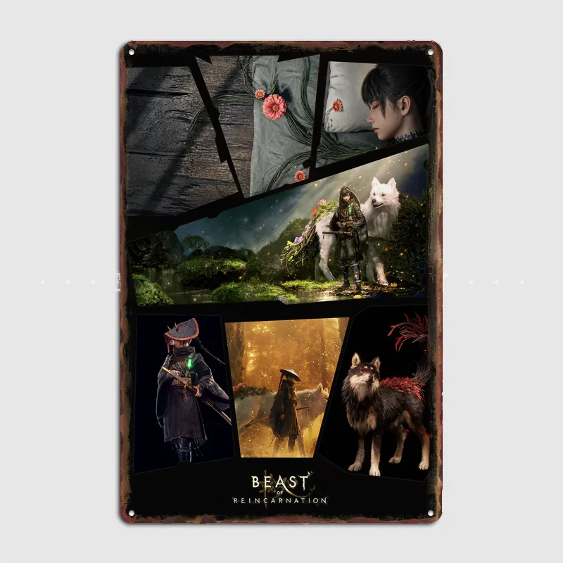 Beast of Reincarnation Game Poster Metal Sign Room Decor Life Wall Custom Bedroom Indoor Home Wall Decor Posters Room Decoration