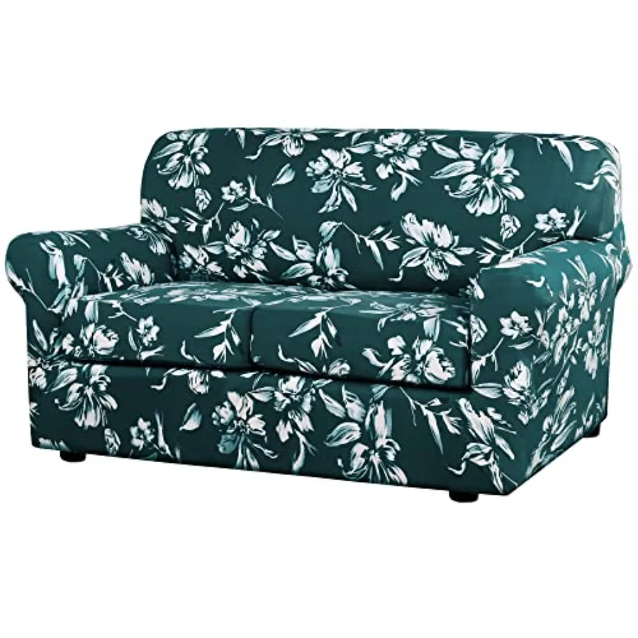 

Super Stretch 3 Pieces Covers for 2 Cushion Couch Covers Slipcovers Feature Soft Thick Bouncy Modern Style with Individual Cush