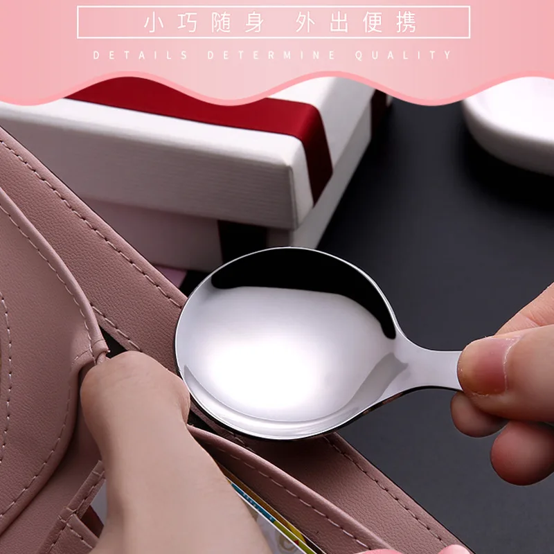 Cute Stainless Steel Kitchen Spoon Short Handle Sugar Salt Spice Spoon Condiment