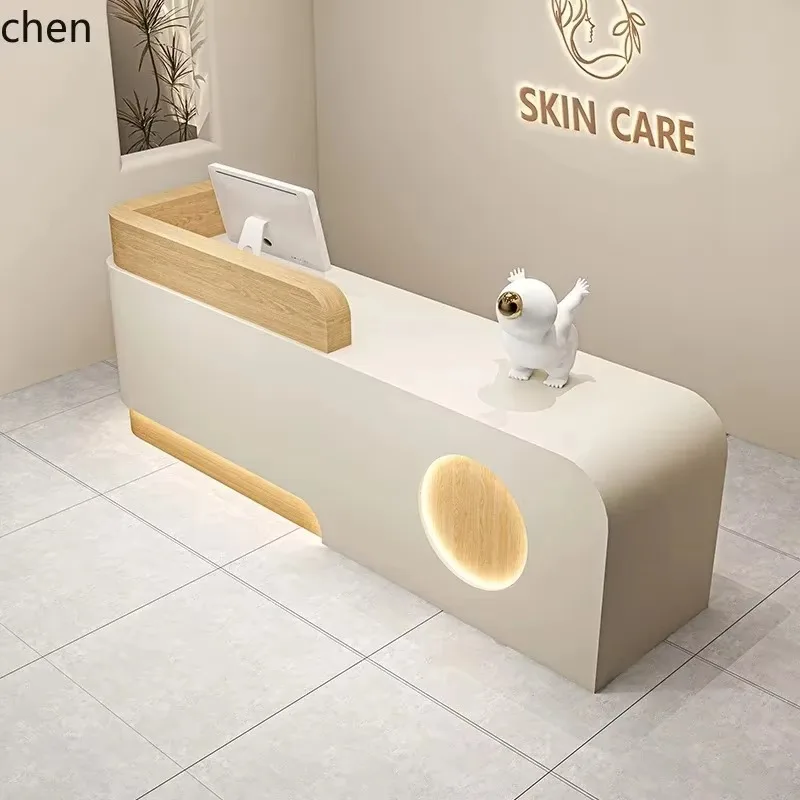 D20 Checkout Page Clothing Store Company Reception Desk Round Corner Nail Salon