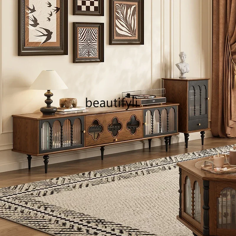 

zxqxzAmerican retro solid wood, living room home, living room combination storage storage TV cabinet