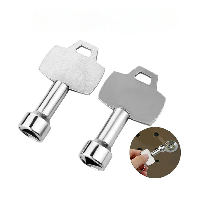 2PC Inner Triangle Key Portable Cam Lock Triangle  Wrench Anti-rust Dustbin Lock Distribution Cabinet Lock Key Wrench