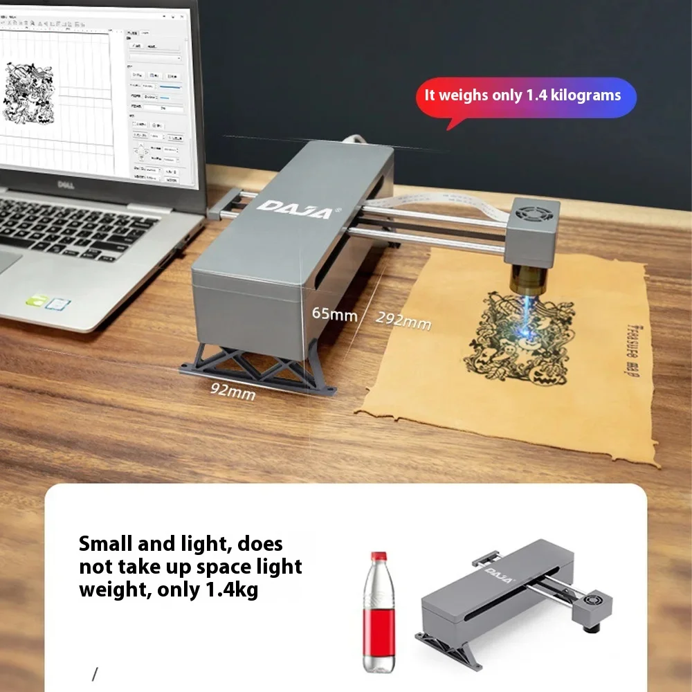 DAJA DJ7 Laser Engraver Machine Portable Logo Maker DIY CNC Engraving Machine 5W for Wood working Metal Logo Leather Bamboo