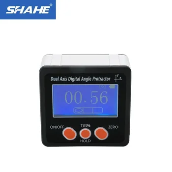 SHAHE Digital Inclinometer Protractor Angle Finder Dual Axis Electronic Protractor Angle Gaube Bevel Box with Magnet Inside