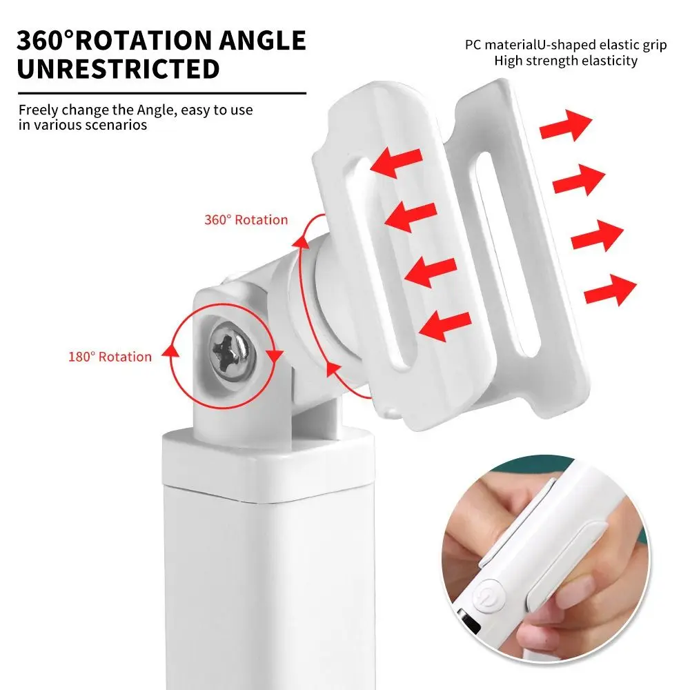 Versatile Quick Dry Nail Dryer Stand Lamp Rotatable USB Mini UV Curing Light with Bracket Portable Gel Polish Dryer Travel