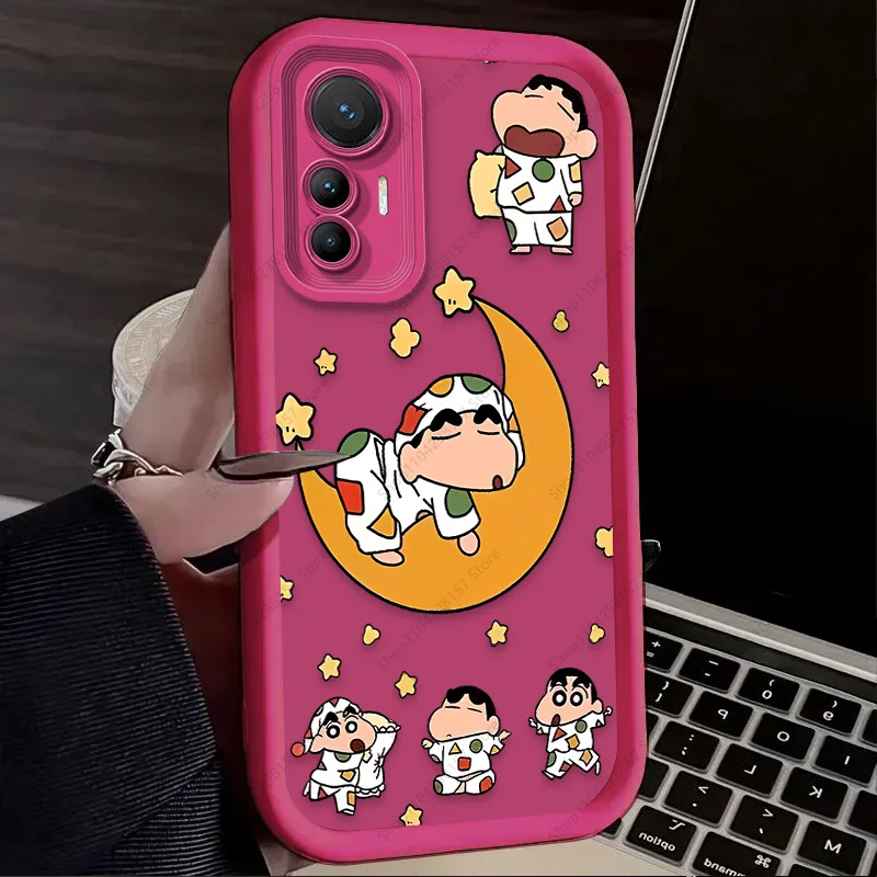 Lovely C-Crayon S-Shin-chan Case For Xiaomi Poco X6 X7 F5 F6 X5 X3 NFC F3 M6 Pro 4G Mi 13 12 11 Lite 5G 14 13T 12T 11T 14T Pro view 3
