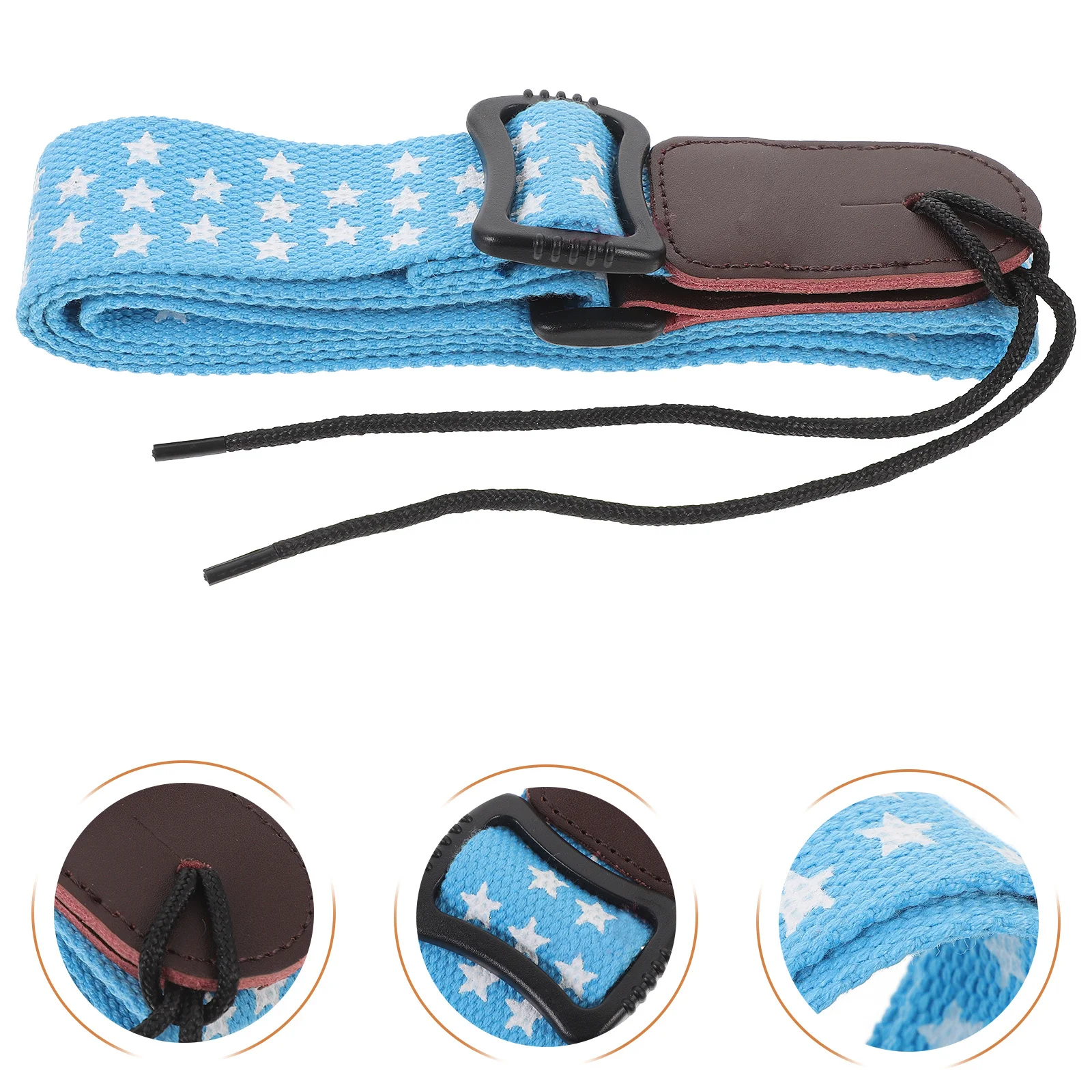 

Head Ukulele Strap Adjustable Cotton Guitar Accessory Secure Fit for Performance Use Blue Cotton Ukulele Strap
