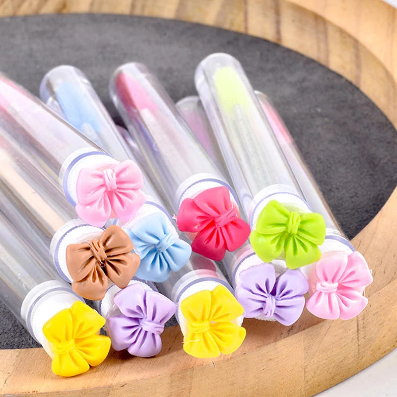 1 قطعة 9.7 سنتيمتر الملونة Bowknot رمش فرشاة أنبوب مع كريستال لاش عصي الماسكارا الحاجب مشط Spoolies تطبيق أدوات ماكياج #2