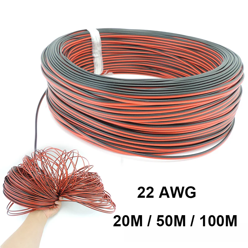 

DC power connector Extension Cable Wire Cord Electrical Tinned Copper 2Pin 22AWG insulated PVC for LED Strip light