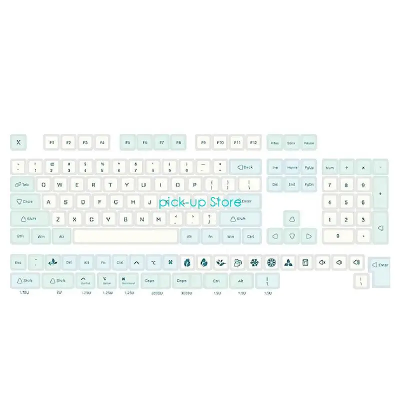 Q5WA XDA Perfil Keycaps PBT sublimations para 125 tecidos teclados mecânicos