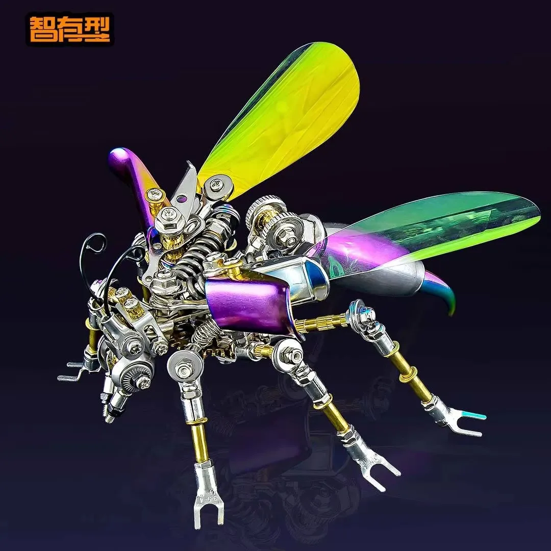 Firefly wasp beetle insect 3D three-dimensional metal puzzle mechanical model hand-assembly building block toy