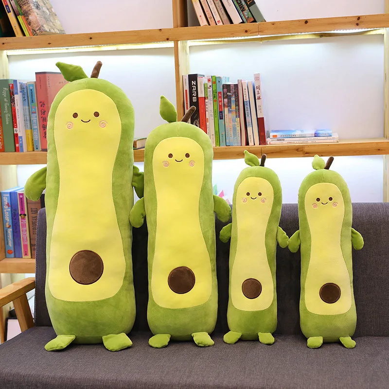 30-65cm Cute Giant  Avocado Stuffed Plush Toy Green Filled Doll Fruit Pillow Soft Plush Doll Sofa Cushion Decor Toys Baby Birthd