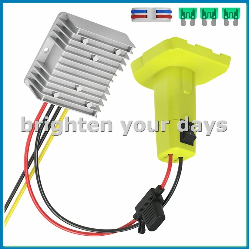 Converter for 18v Battery,DC Power Inverter Adapter DC Voltage Regulator 12V 15A 180W Voltage Converter-A79U