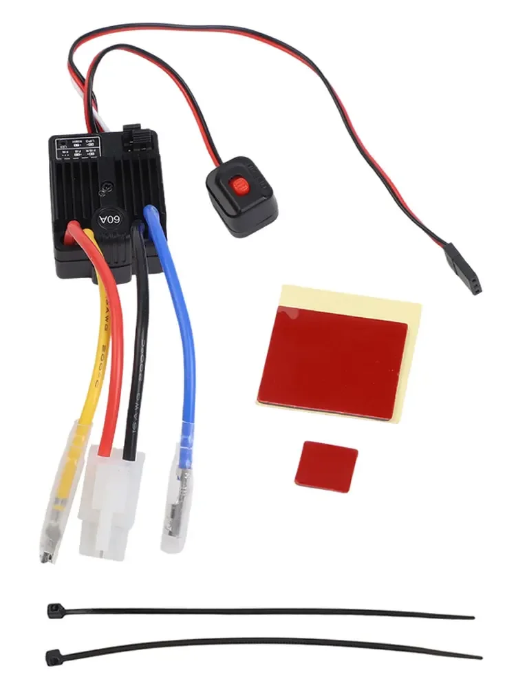 Brushed ESC 60A Continuous 360A Peak Current 6 12V Speed Controller for RC Car and Boat with Programmable Cap Interface