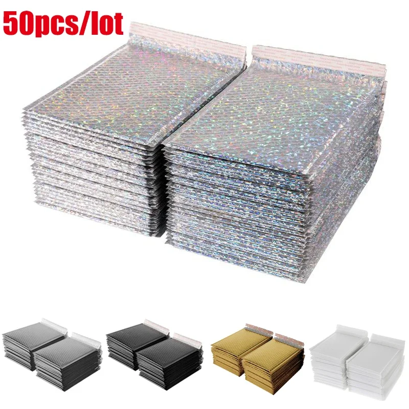 50Pcs /Lot Bubble Envelopes Bags Mailers Padded Shipping Bubble Envelope Mailing Bag Different Specifications Packaging Bag