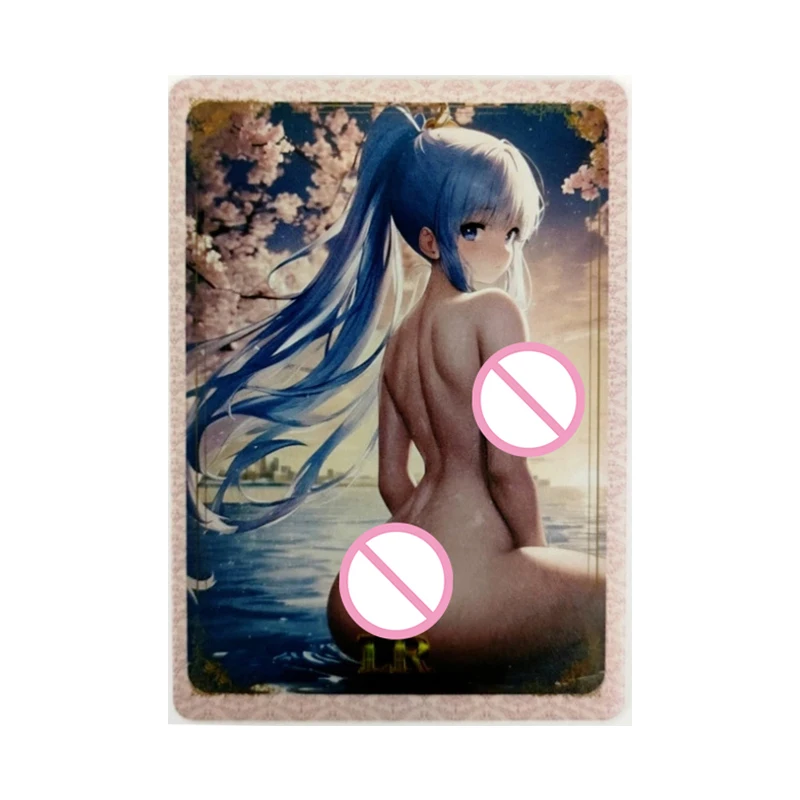 Anime Goddess Story Rare LR Refractive Flash Cards Yelan Eula Yae Miko Keqing Toys for boys Collectible Cards Birthday Gifts