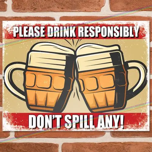 DON'T SPILL ANY Funny Metal Signs Mancave Shed Bar Garage Joke Gift Tin Sign UK --Tin Sign