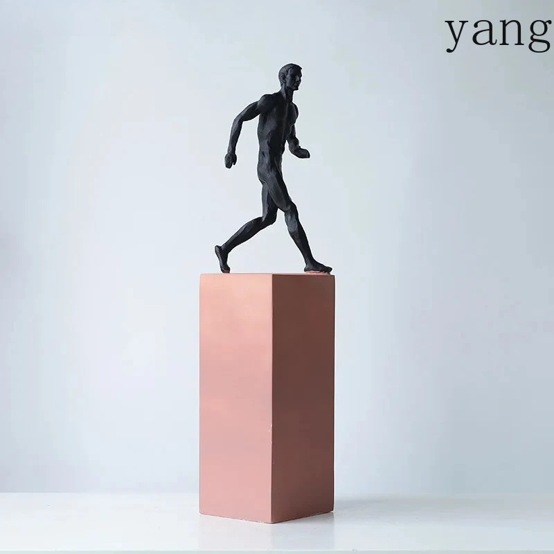 Minimalist Athletes Figures Statue Geometric Artwork Ornaments Desk Decoration Creative Character Sculpture Room Aesthetic Decor