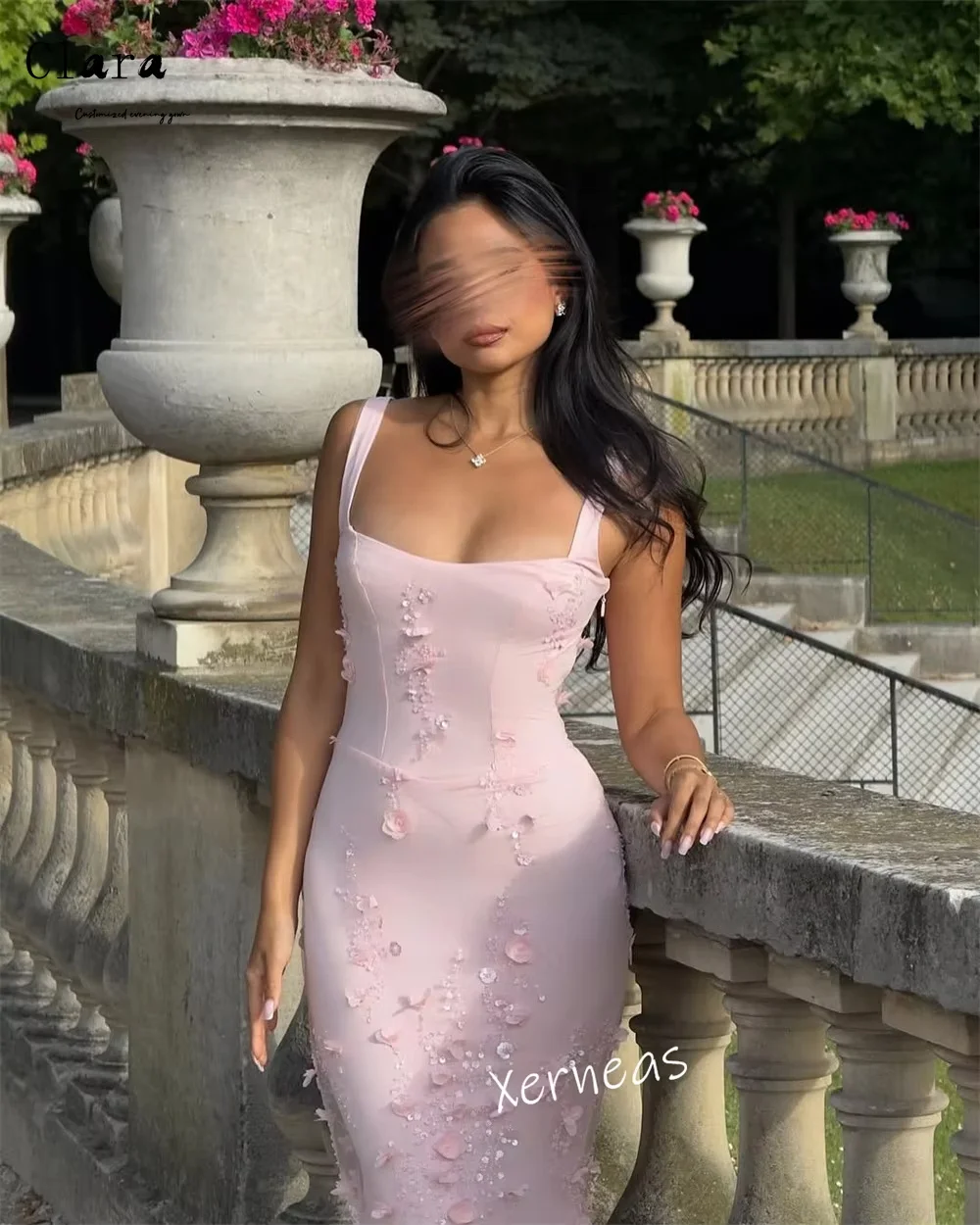 Clara Custom Flower Sleeveless Off-shoulder Fishtail Elegant and Chic Luxury Evening Dresses 2025 Party Dress Woman Women's Prom image 3