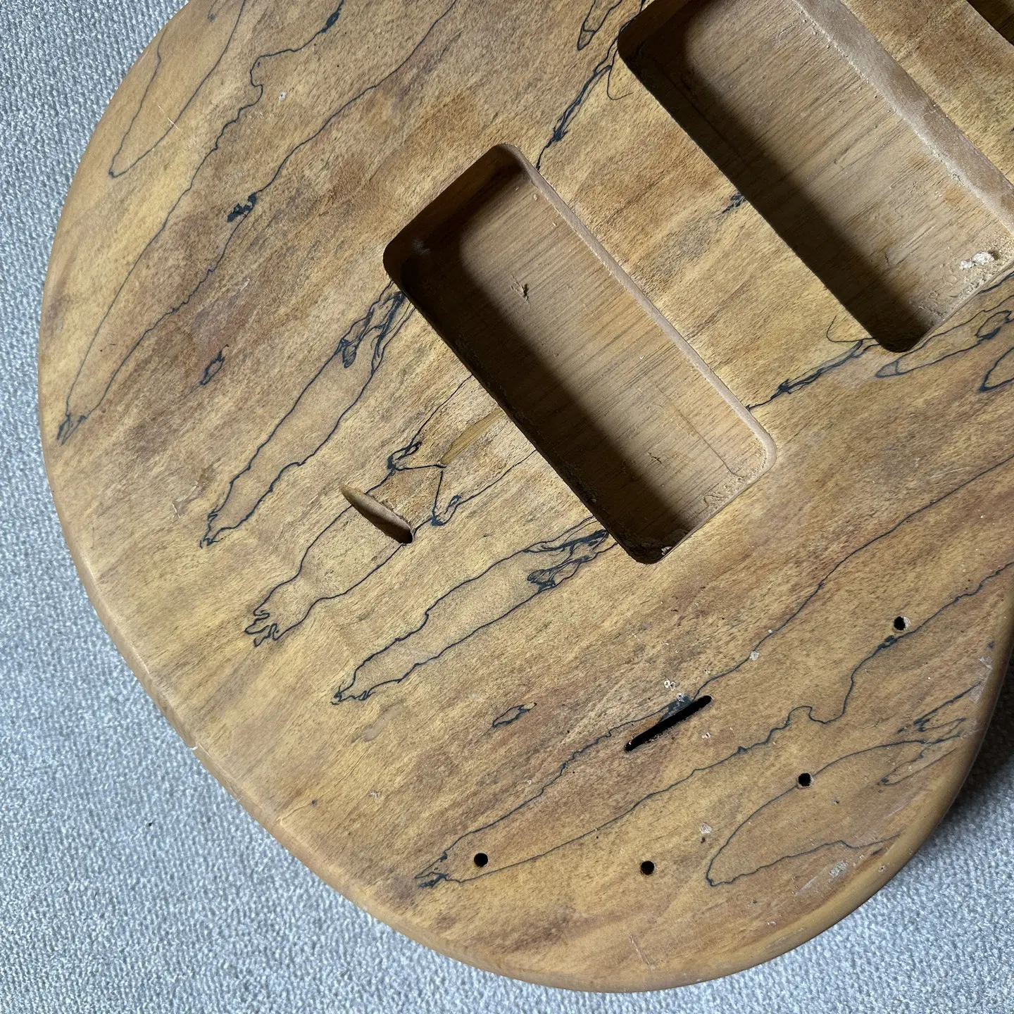 LB632 Custom Order Solid Wood 4 String Electric Guitar Bass Body Right Hand HH Active Pickups DIY Parts Paint Scratches - view 3
