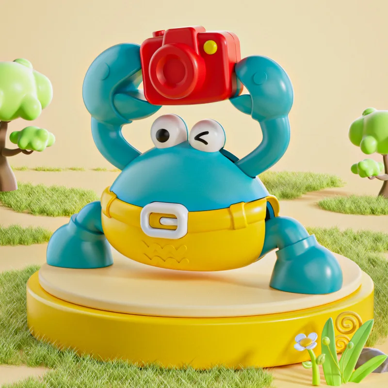 Mainan Anak-Anak Berbentuk Kamera Kepiting yang Lucu dan Berputar, Mainan Anak-Anak yang Diatur dengan Jarum Jam