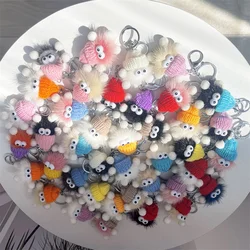 8cm Mink Fur Keychain Small Coal Ball Women's Bag Car Keychain Pendant Decoration Jewelry Bag Pendant Accessories Gift