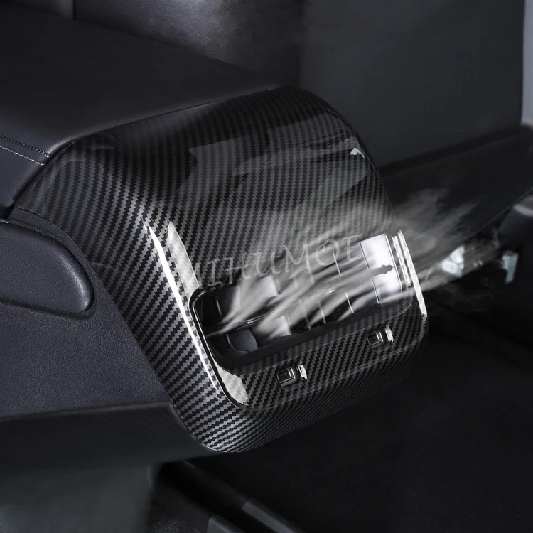 

Задний подлокотник из углеродного волокна, накладки на вентиляционное отверстие для Tesla Model 3 Model Y 2018-2022 гг.