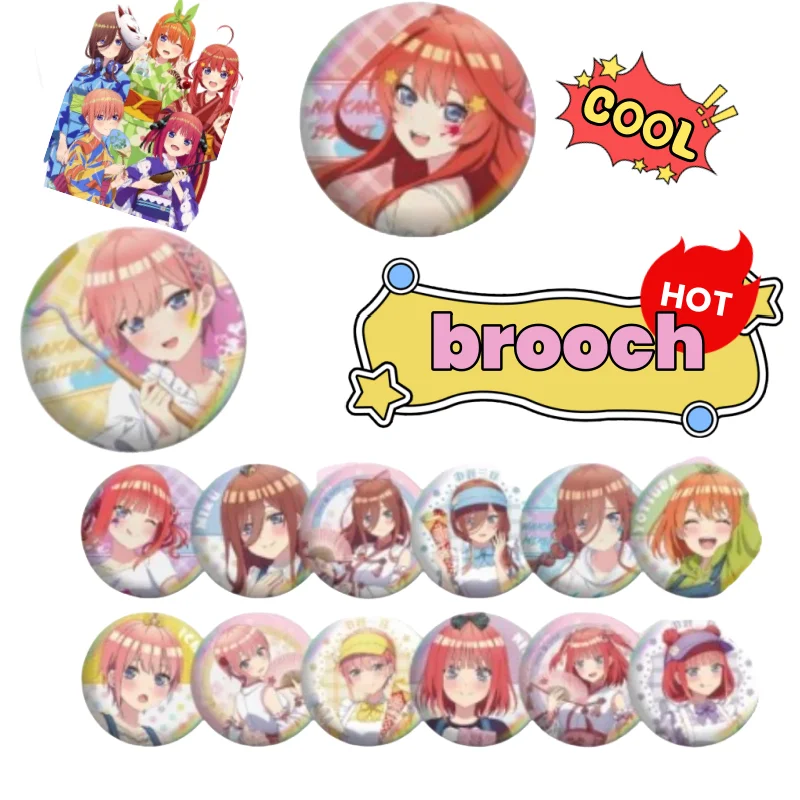 

Квинтэссенция квинтуплетов, милый мультяшный аниме-бар Chirp, жестяной значок с двойной вспышкой, набор слепых коробок из проса, подарки-сюрпризы