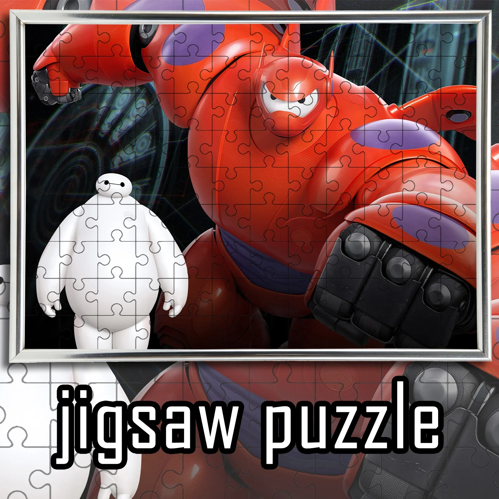 

Пазлы Baymax 108/200/300/500/1000 шт., головоломки с мультяшными изображениями для развития интеллекта, для детей, для украшения дома