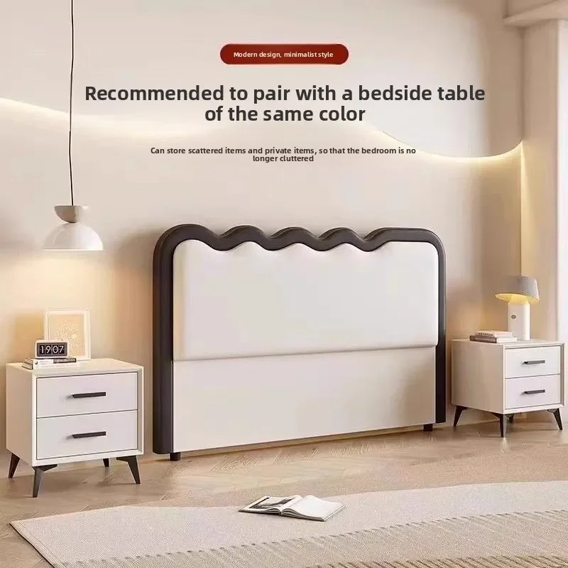 Luxurious Solid Wood Upholstered Headboard Freestanding Bedhead Board with Large Backrest Soft Pack Bedhead Bag for Comfortable