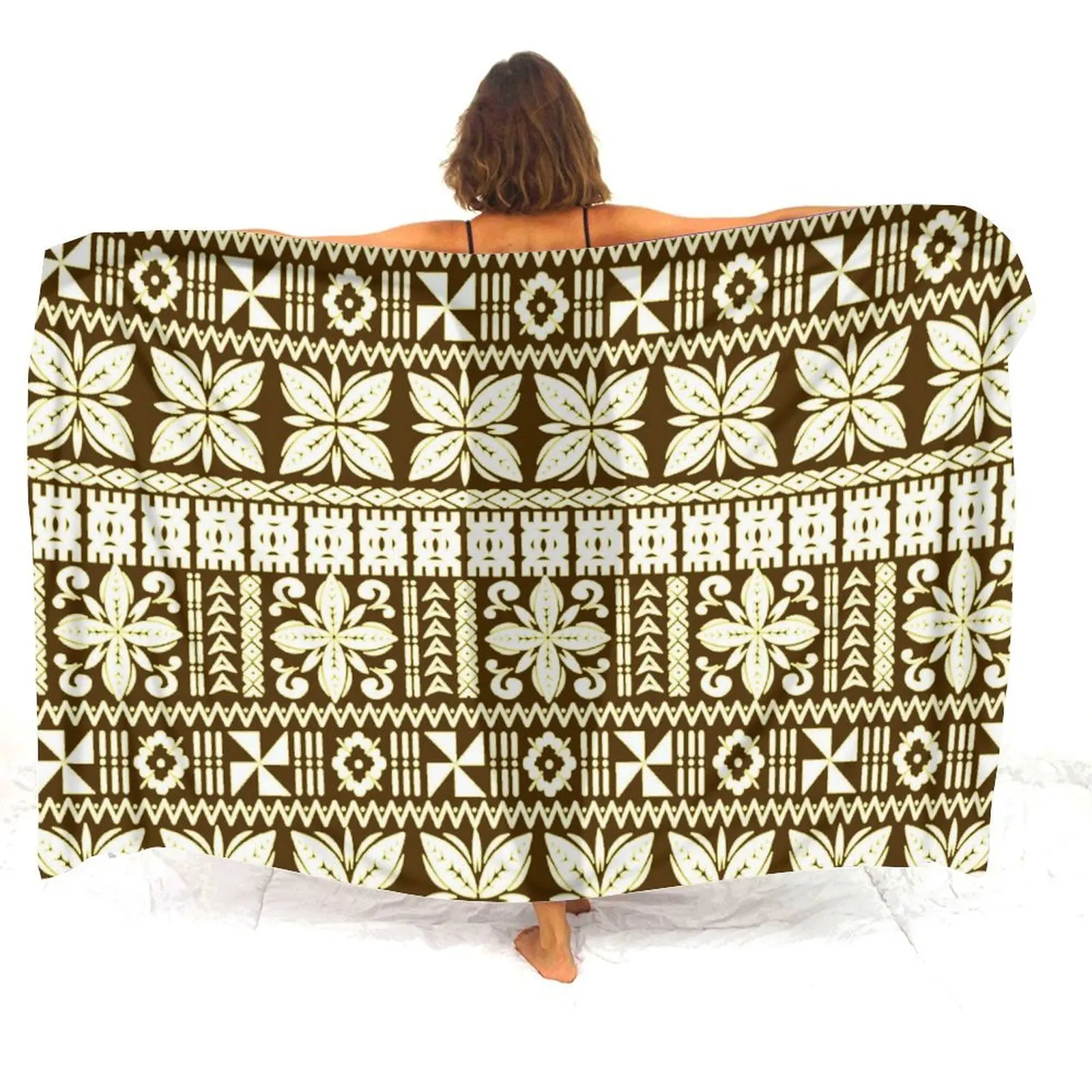 

QMCSZ-Customizable Pattern Ladies' Chiffon Apron Essential Windproof Shawl For The Beach Available For Wholesale In All Seasons