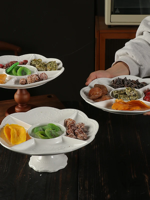 

European Sle Cerc Fruit Tray d Dry Fruit Plate Nut And Seed Sna Di for Living Room Decoration And Serving