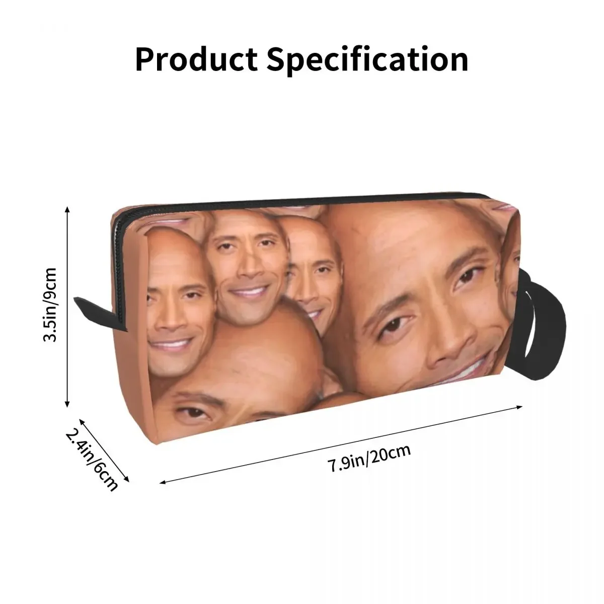 Trousse de maquillage The Rock Face Dwayne pour femme, trousses de toilette de rangement, trousse de voyage, trousse de maquillage, trousse cosmétique, mode, acteur américain, Johnson