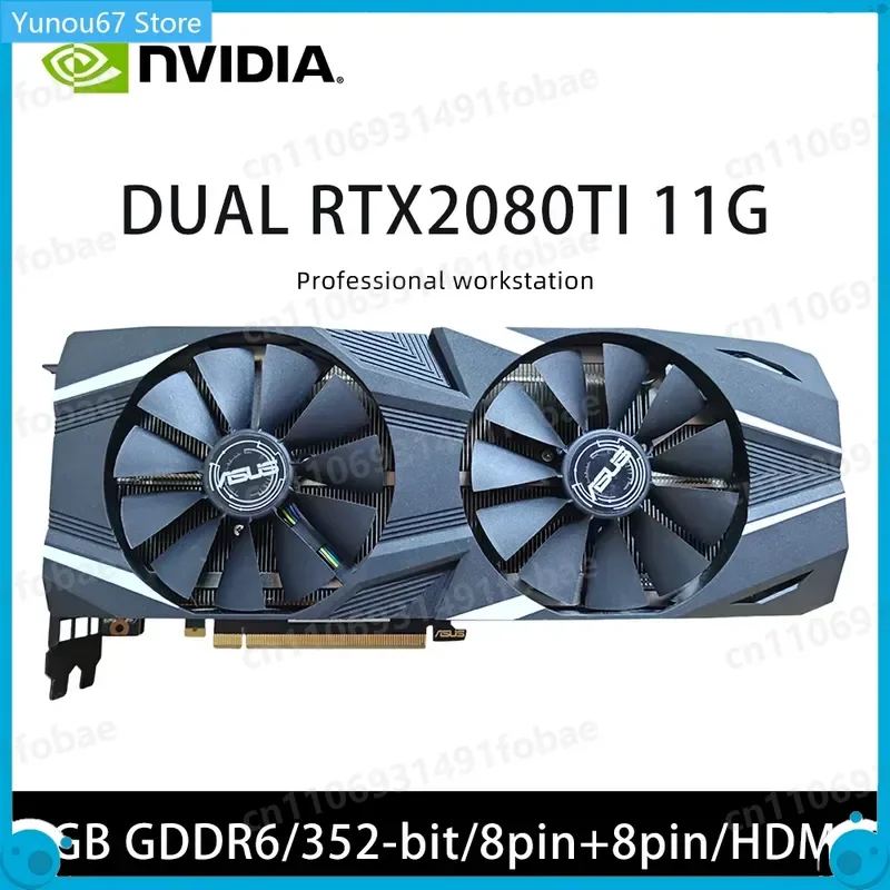 For ASUS DUAL RTX 2080 Ti O11G Graphics Card 11GB GDDR6 352bit GPU Gaming Video Card PCI-E 3.0 HDMI DP USB Type-C