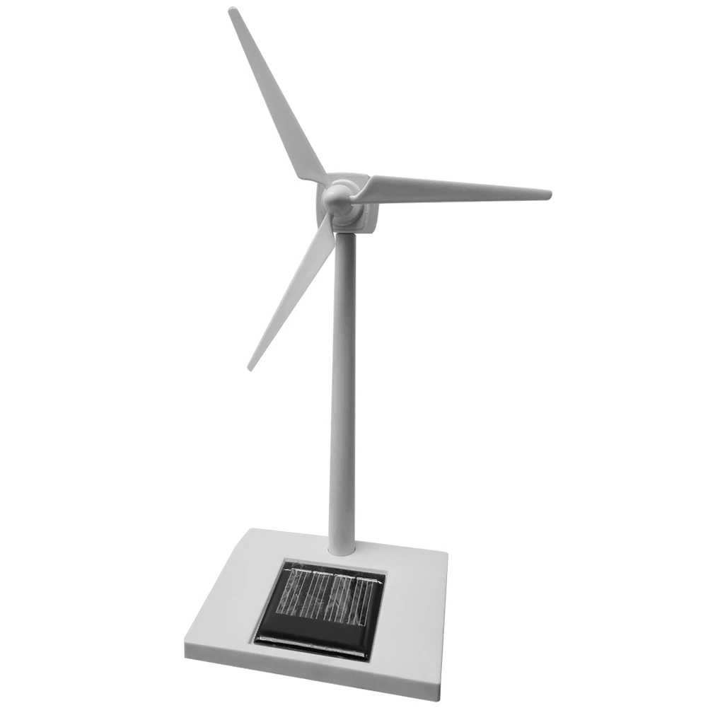 Solar Powered Windmill Model Toy Rotatable 3D Windmill Assembled Model Lightweight Eco-Friendly Energy-Saving for Children Gift