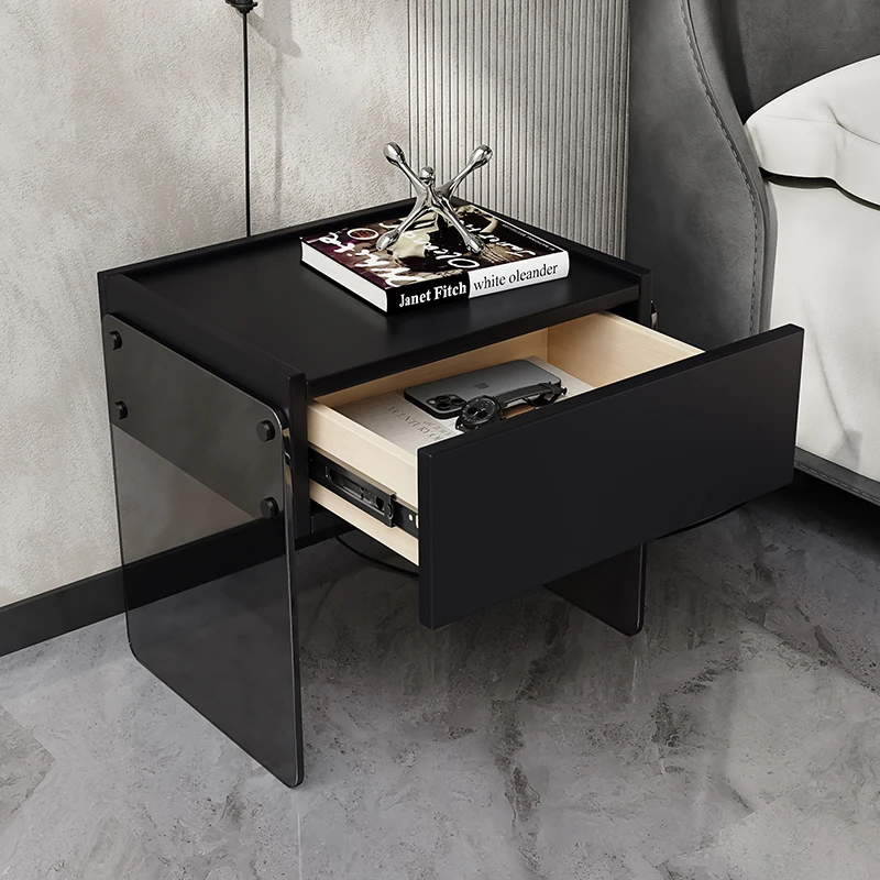 

Italian minimalist floating bedside table modern minimalist design creative bedroom bedside table Internet celebrity