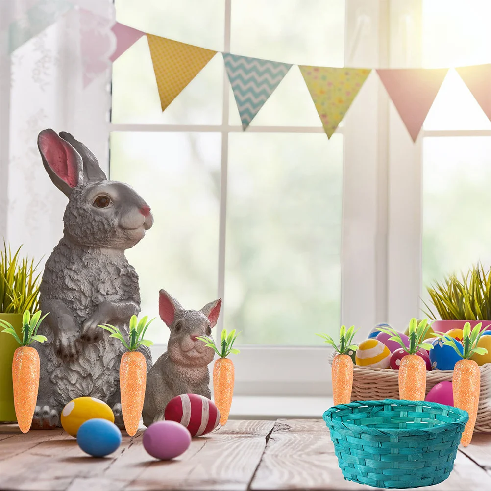 

2 Pcs Osterkorb Geflochten Gewebter Aufbewahrungskorb Aufbewahrungsbox Einkaufskorb Canastos Decorativos Panier Mural Baskets