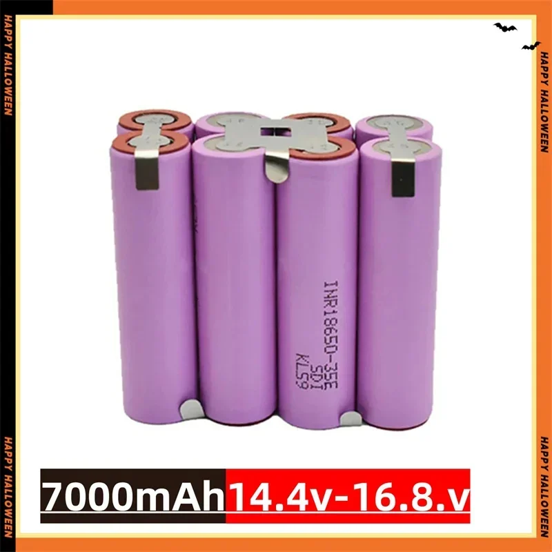 2S1P-6S2P 18650 35E 3500mAh 7000mAh 7.4V 12.6V 14.8V 18V 25.2V 29.6V voor Schroevendraaier Batterijen Lassen 18650 Batterij
