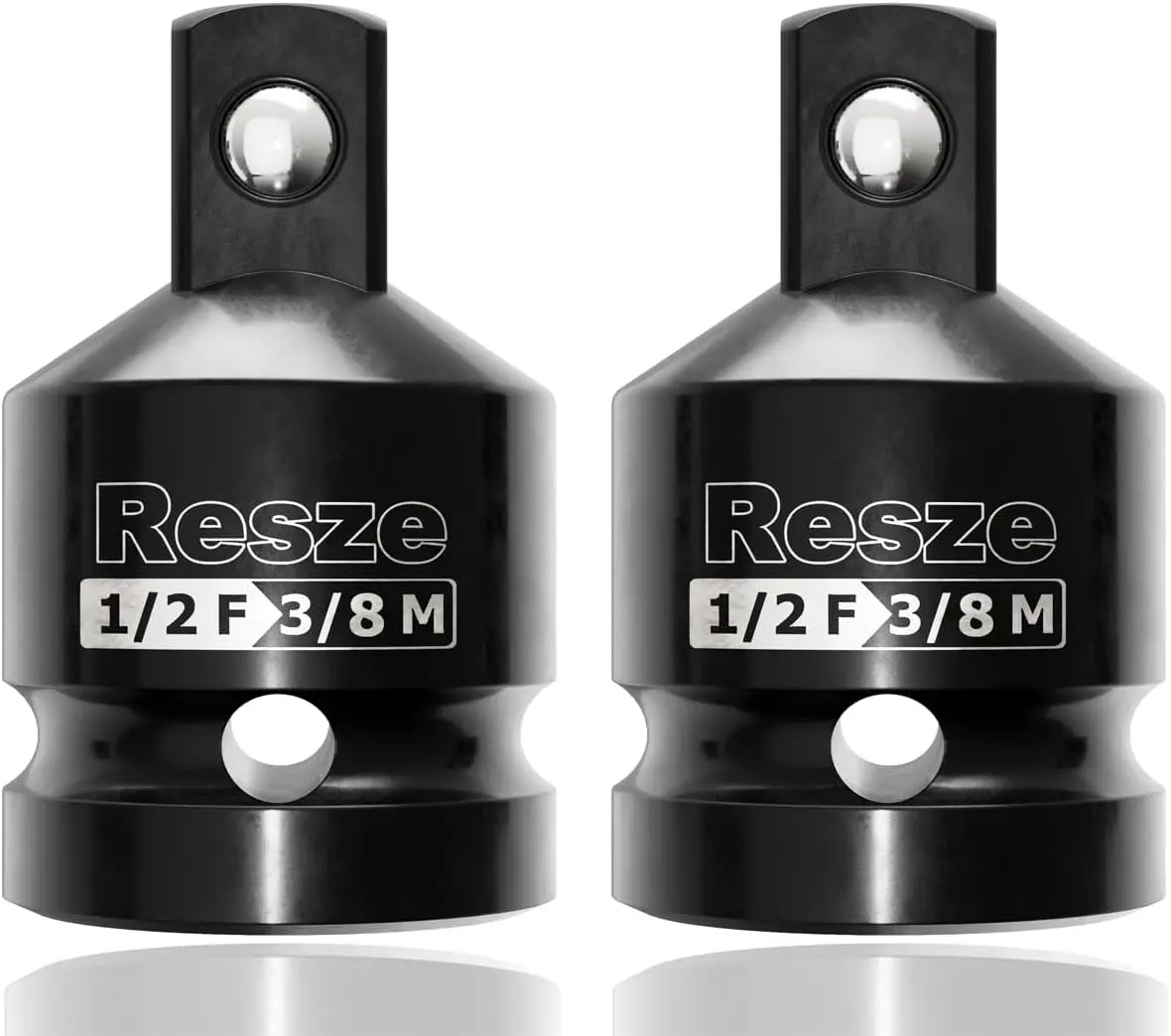 

2PCS 1/2' to 3/8' Impact Socket Adapter Set, Square Drive Converter Kit for Mechanics