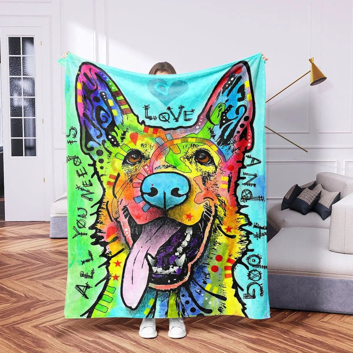 

Printed flannel blanket, easy to clean, soft and warm, suitable for camping trips, versatile gift for all seasons in daily life