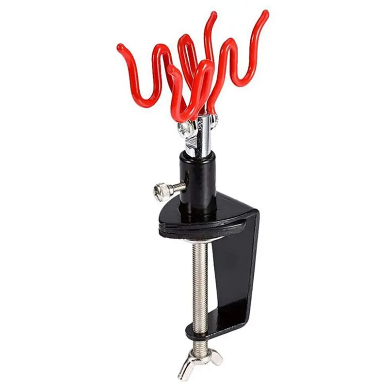 4X Storage Stand Clip-On Holds 2 Airbrush Hobby Airbrush Parts Desktop Table Mount Airbrush Tools Accessories-[ToolMr A83]