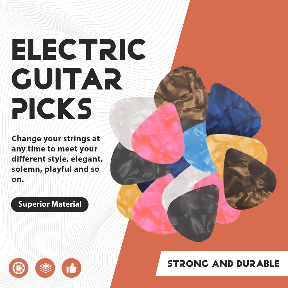 AT77 65 PCS Guitar Accessories Kit with Guitar Strings, Tuner, Capo, Picks, Pick Holder, Thumb Finger Picks, Bridge Pins