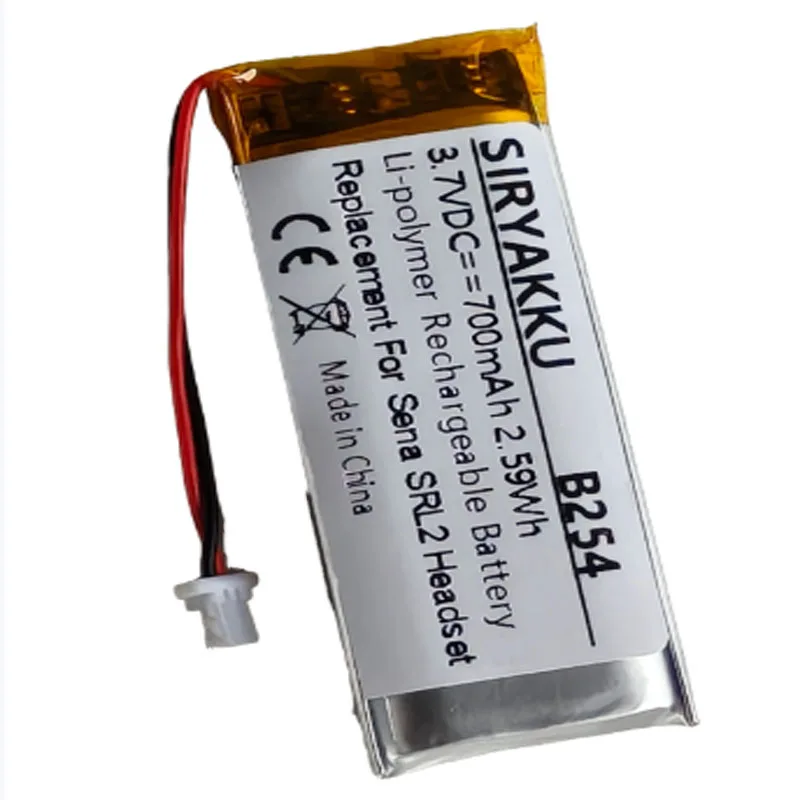 Sena J-Cruise II SHOEI Neotec II SRL2 SRL-01 SP51 GT-Air II PTC802050용 700mAh 3.7V 교체용 배터리